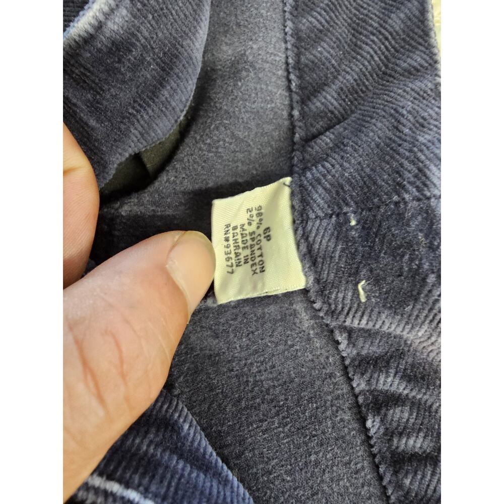 Corduroy Pants Womens 6P Blue Bootcut Flare Cords Mid Rise Distressed Grunge Fit - Picture 5 of 9